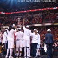 The Indiana Fever celebrate their WNBA title.