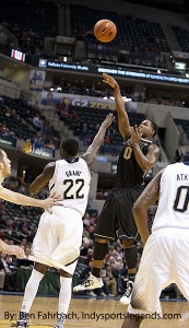 Terone Johnson, pictured here against Notre Dame last season, was strong for the Boilermakers on Wednesday.