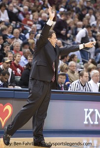 Tom Crean coaching against Butler.