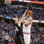 Butler's Andrew Smith stands tall against Cody Zeller of Indiana in a Dec. 15 game in Indianapolis.