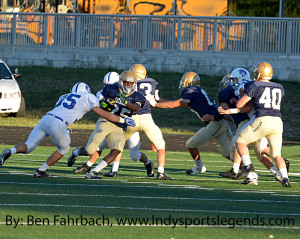 Cathedral's Terry McLaurin (25) on his way to a touchdown on a kickoff return against Chatard.