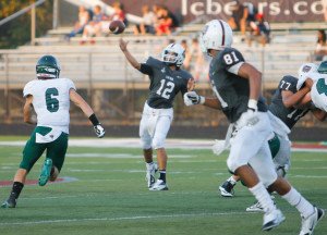 Lawrence Central quarterback Tyler Redfern is effective with the short passing game. Photo by Justin Whitaker.