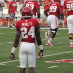 Tim Bennett leads the nation in passes broken up. (Photo by Chris Goff.)