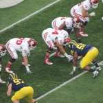 Indiana lined up and went toe to toe with Michigan for 57 minutes. (Photo by Chris Goff.)