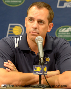 Frank Vogel has a .580 winning percentage in Indiana. Will he return? (Photo by Pacers Sports and Entertainment)