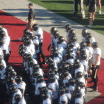 Purdue players gather before the 89th Old Oaken Bucket game. (Photo by Chris Goff.)