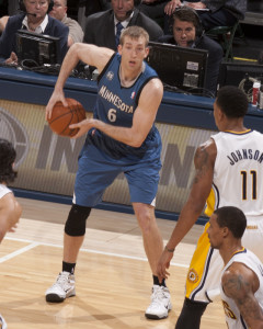 Former Purdue forward Robbie Hummel (6) against the Indiana Pacers. Photo by Frank McGrath, Pacers Sports and Entertainment.