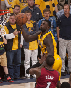 Lance Stephenson was outstanding in Game 2, but he got little support in Indiana's loss to the Heat. Photo by Pacers Sports and Entertainment.