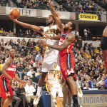 Solomon Hill had a career high 28 points in Saturday's loss to the Wizards.  (Photo by Pacers Sports and Entertainment)