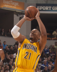 David West scored 18 points in his return to the court.  (Photo by Pacers Sports and Entertainment)