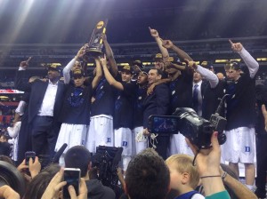 Duke celebrates its fifth National Championship. (Photo by Tyler Smith)