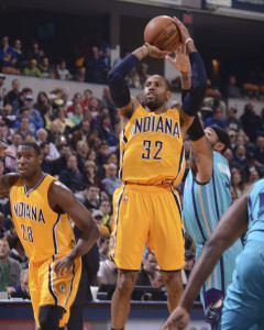 C.J. Watson scored 13 points in the Pacers win over Charlotte. (Photo by Pacers Sports and Entertainment)