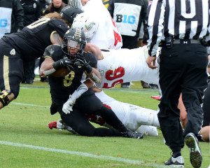 Markell Jones stopped short of end zone. Photo by Ben Fahrbach.