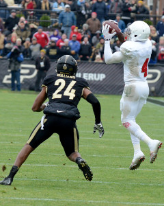 Indiana's Ricky Jones with the grab. Photo by Ben Fahrbach.