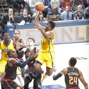 Solomon Hill scored 10 points in the Pacers victory over Atlanta.  (Photo by Pacers Sports and Entertainment.)
