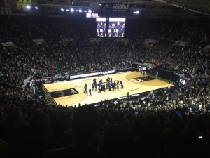 Purdue honors legendary shooter Rick Mount at halftime. Photo by Keith Carrell.