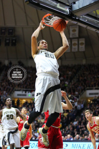 Purdue's A.J. Hammons throws it down. Photo by Jerome Lynch.
