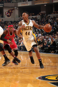 Jeff Teague scored 21 points in the win over Chicago. (Photo by Ron Hoskins/NBAE via Getty Images)