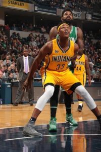 Myles Turner scored 17 points in the Pacers loss to Boston. (Photo by Pacers.com)