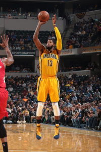 Paul George scored 37 points in the win over Portland. (Photo by Pacers.com)