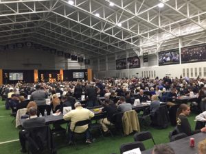 The crowd at Purdue's Recruiting Roundup. Photo by Keith Carrell.