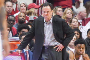 Tom Crean saw his team lose their fourth home game of the season on Sunday. (Photo by insidethehall.com) 