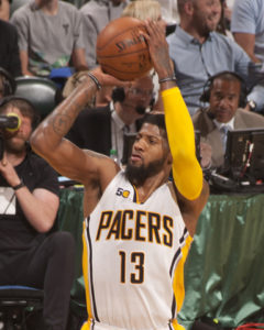 Paul George rises to shoot. (Photo by Pacers.com)