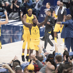 Lance Stephenson scored 13 points in the 4th-quarter to lead the Pacers over Toronto. (Photo by Pacers Sports and Entertainment)