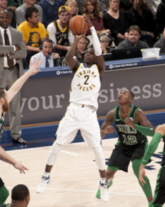 Darren Collison scored 11 points in the loss against Boston.  (Photo by Pacers Sports and Entertainment)