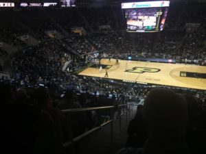 P.J. Thompson gives Purdue an 83-31 lead over Chicago State in the second half. Photo by Keith Carrell.