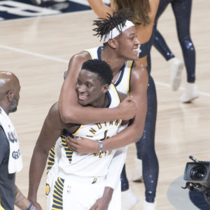 The Pacers future is bright with Victor Oladipo and Myles Turner. (Photo by Pacers Sports and Entertainment)