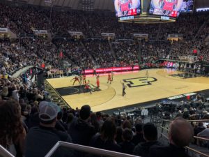 P.J. Thompson shoots a free throw to help ice the game late against Maryland. - photo by Keith Carrell